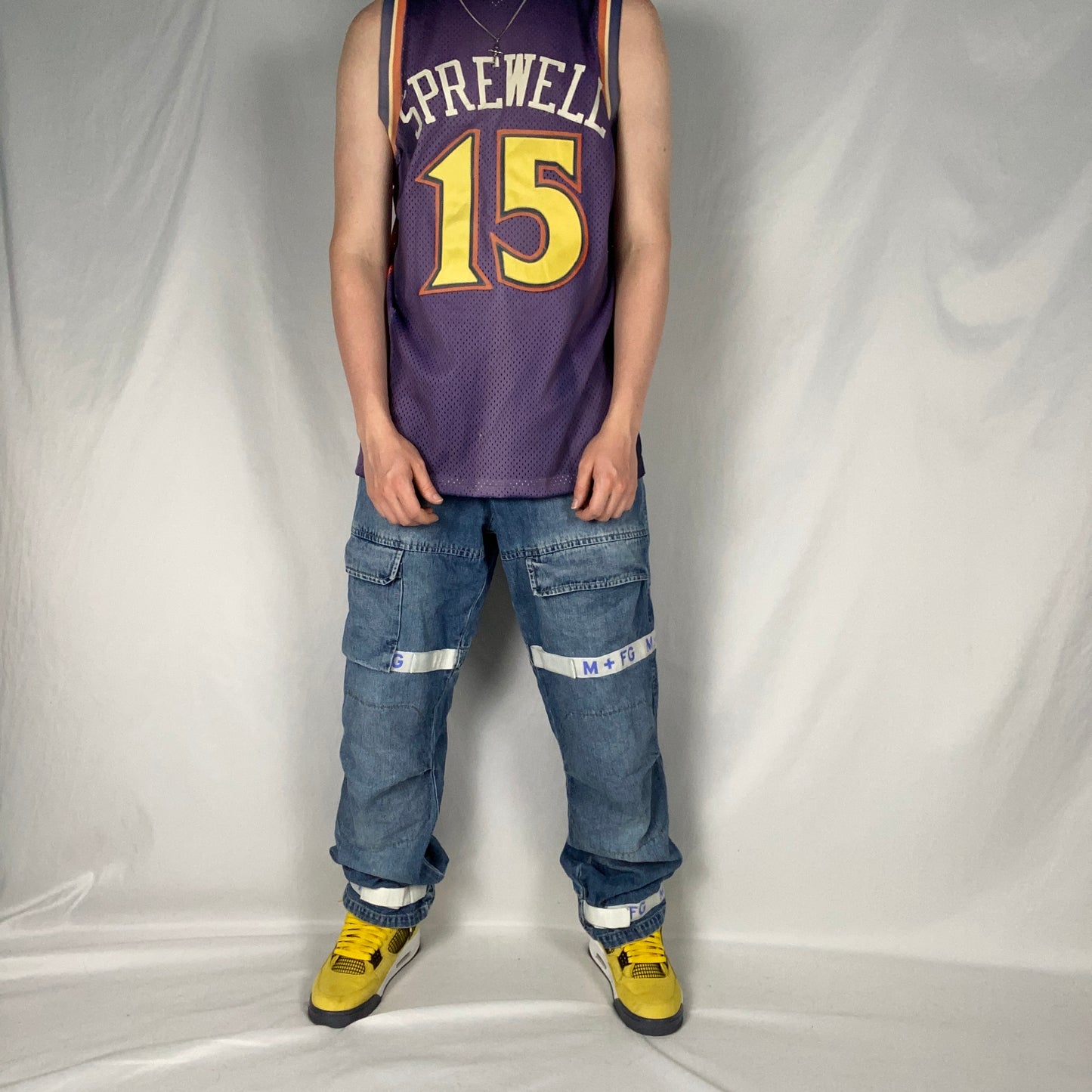 Golden State Warriors Latrell Sprewell Starter Authentic NBA Basketball Jersey