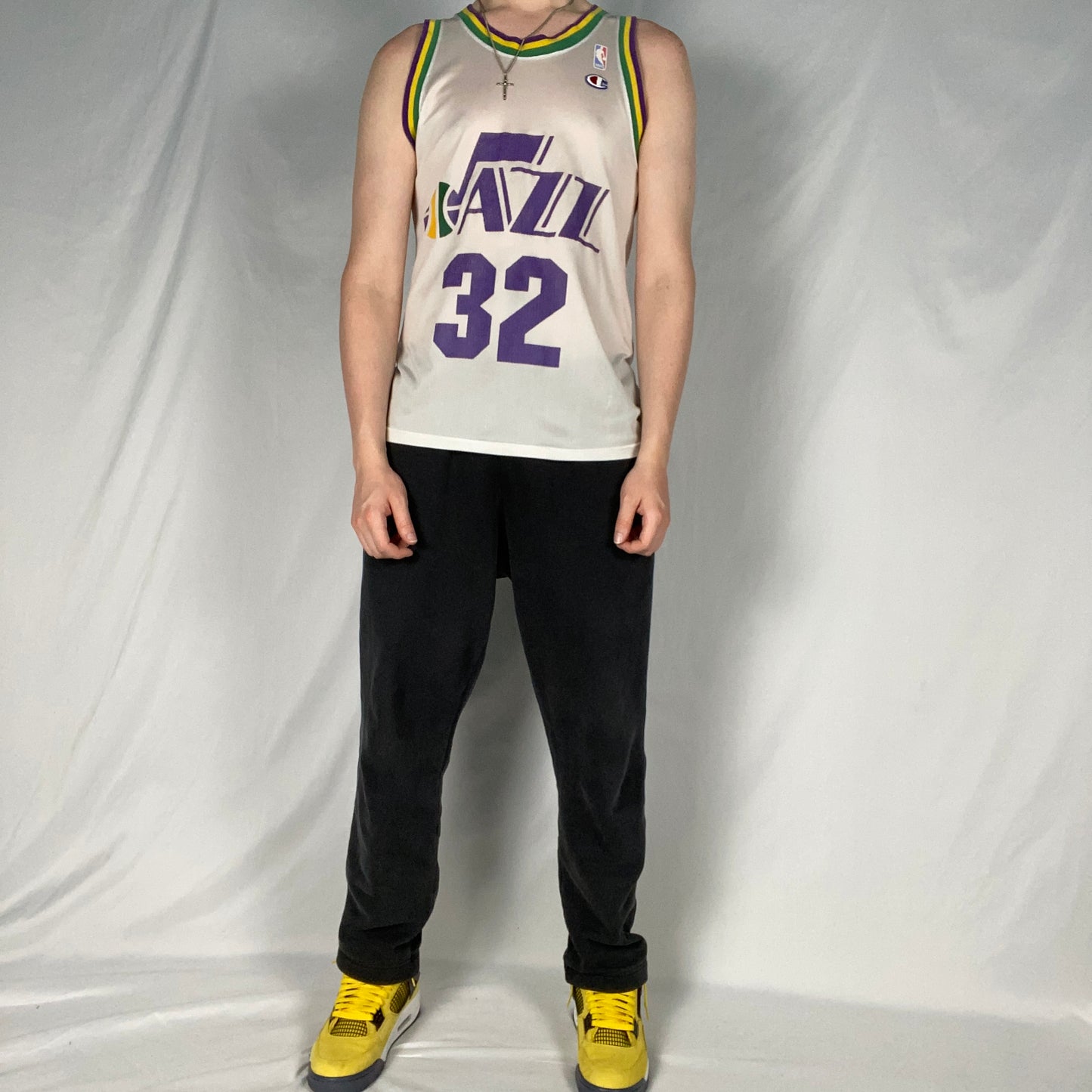 Utah Jazz Karl Malone Champion Replica NBA Basketball Jersey