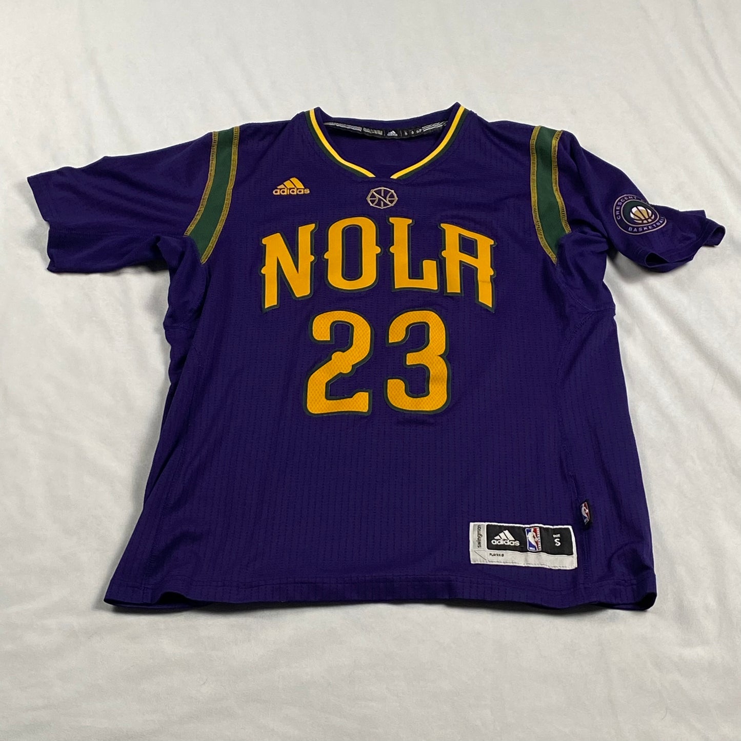 New Orleans Pelicans Anthony Davis Adidas Swingman Sleeved NBA Basketball Jersey