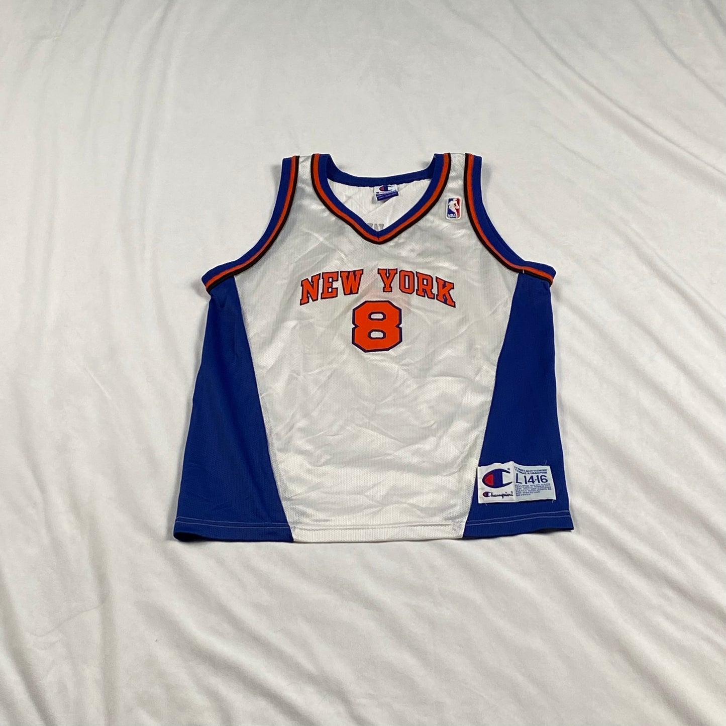 New York Knicks Latrell Sprewell Champion Replica NBA Basketball Jersey