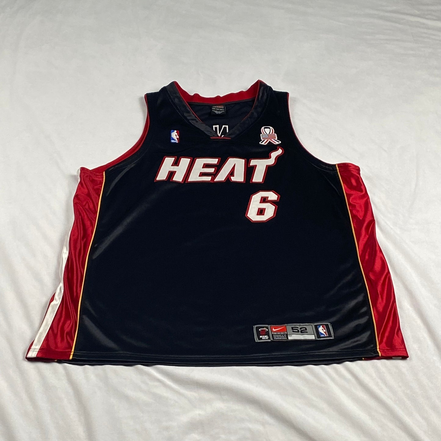 Miami Heat Eddie Jones Nike Authentic 9/11 Patch NBA Basketball Jersey
