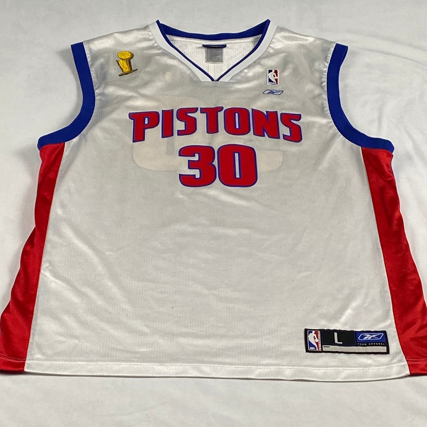 Detroit Pistons Rasheed Wallace Reebok Replica Finals Patch NBA Basketball Jersey