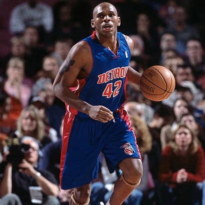 Detroit Pistons Jerry Stackhouse Champion Replica NBA Basketball Jersey